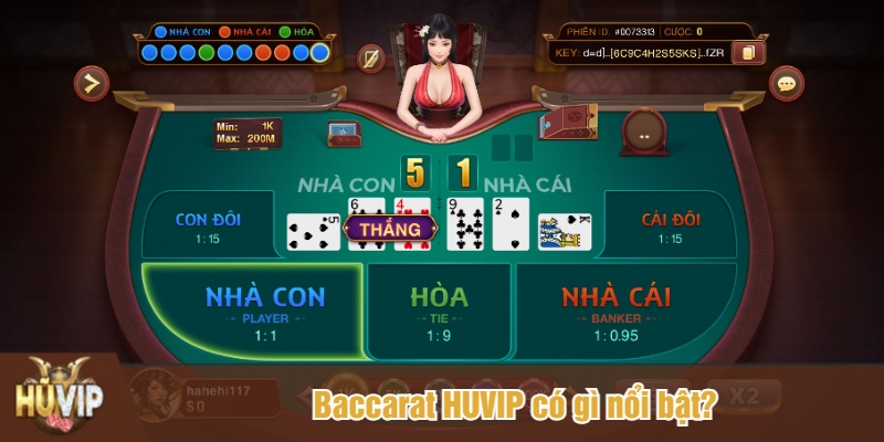 Baccarat HUVIP có gì nổi bật?