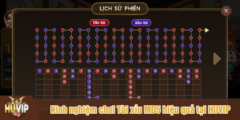 Kinh nghiệm chơi Tài xỉu MD5 hiệu quả tại HUVIP