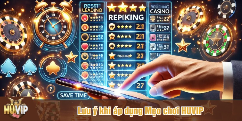 Lưu ý khi áp dụng Mẹo chơi HUVIP